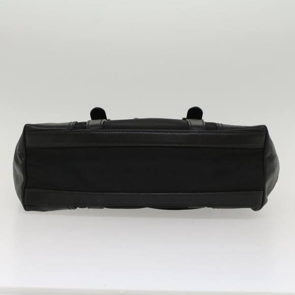 PRADA Tote Bag Leather Nylon Black Auth 48131 - Picture 5 of 16